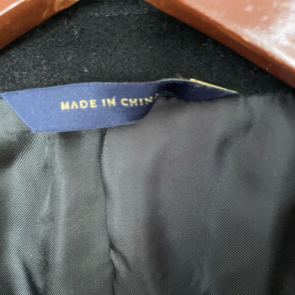 Brooks Brothers Men's Black BrooksStorm 40R Regent Coat 100% Wool Overcoat - Picture 12 of 14